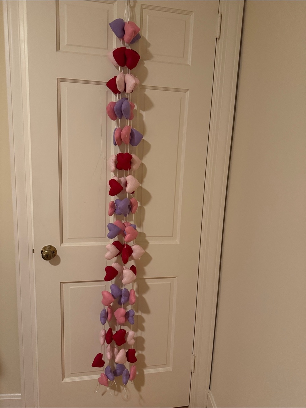 Set of 6 Felt Heart Garland Valentine’s Day Decoration - Picture 4 of 8